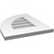 Ekena Millwork Quarter Round Top Left Surface Mount PVC Gable Vent w/ 3-1/2"W x 1"P Standard Frame, 14"W x 18"H GVPQL14X1801SN - alternate 2